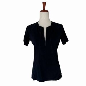 Athleta Medium Women's‎ Velo Cycle Jersey #439089 Black Biking Jersey Cycling